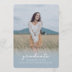 Graduate announcement light blue