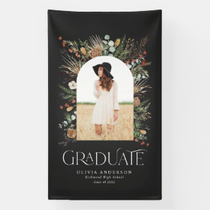 Graduate arch 1 photo black white botanical modern banner