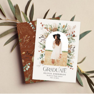 Graduate arch 1 photo terracotta botanical modern announcement