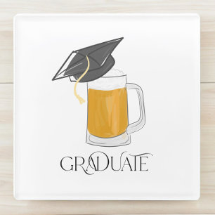 Graduate Beer Pint Graduation Glass Coaster