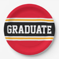GRADUATE Bright Red Black Yellow Racing Stripes