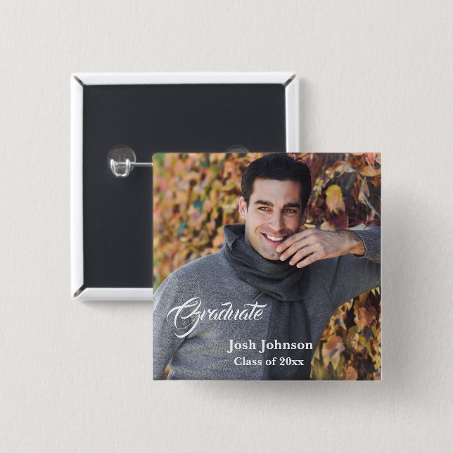 Graduate Button Pin (Front & Back)