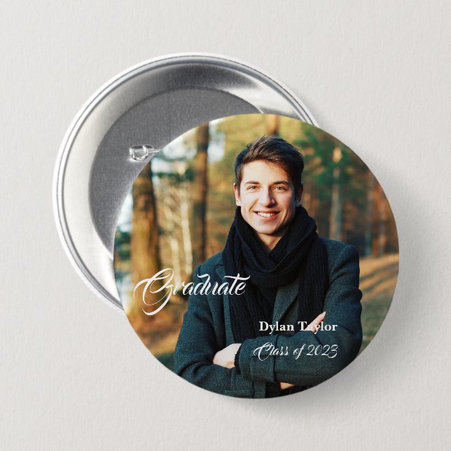Graduate Button Pin (Front & Back)