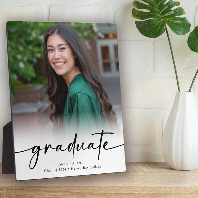 Graduate Calligraphy Script Class of 2024 Photo  Plaque (Creator Uploaded)