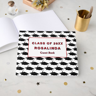 Graduate Cap Graduation Senior Class Custom Guest Book