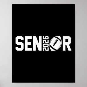 Graduate Cl Of 2026 Senior Football Player Graduat Poster