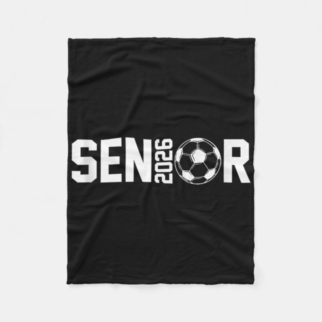 Graduate Cl Of 2026 Senior Soccer Player Graduatio Fleece Blanket (Front)