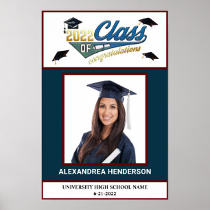 Graduate Class 2022 Photo Congratulations Custom Poster