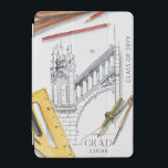 Graduate Class of 2022 Architecture Engineer Name iPad Mini Cover<br><div class="desc">Graduate Class of 2022 Architecture Engineer Grad Personalized Name iPad Cases & Covers features an illustration of a portion of a building with the tools required for drawing plus the text "Grad", your name and year of qualification. Personalize by editing the text in the text boxes provided. Designed by ©Evco...</div>