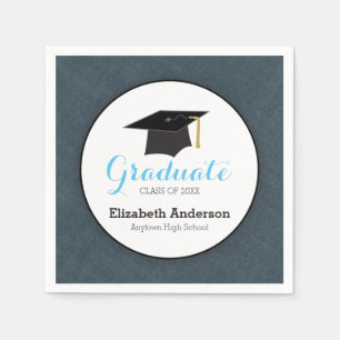 Graduate Class of 2023 Blue Denim Napkin