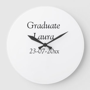 Graduate class of 20xx Congratulate add name date Large Clock
