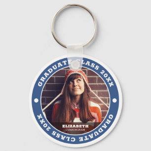 Graduate Class of 20XX Graduation Photo Keychain