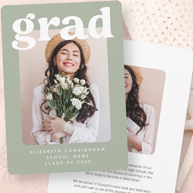 Graduate Class of 20XX Modern Photo Graduation Announcement (Creator Uploaded)