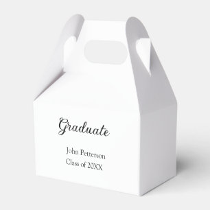 Graduate class of 20XX simple minimal graduation m Favor Box