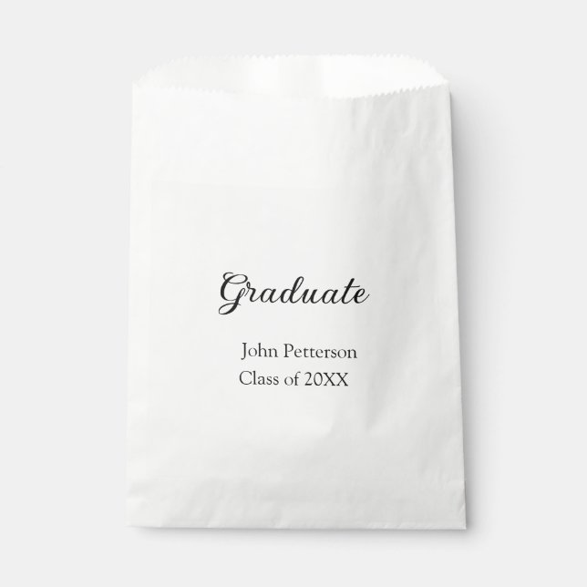 Graduate class of 20XX simple minimal graduation m Favour Bag (Front)