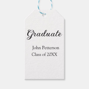 Graduate class of 20XX simple minimal graduation m Gift Tags