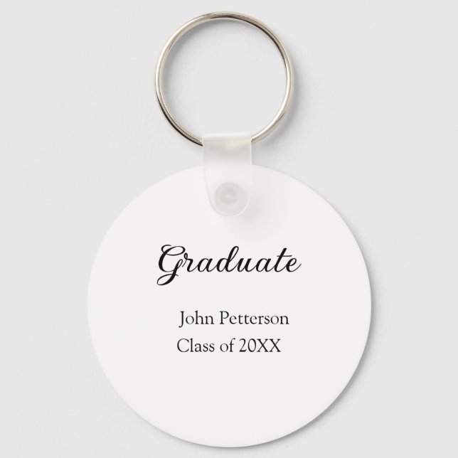 Graduate class of 20XX simple minimal graduation m Keychain (Front)