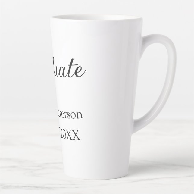 Graduate class of 20XX simple minimal graduation m Latte Mug (Right)