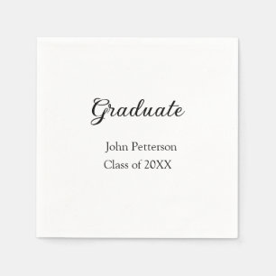 Graduate class of 20XX simple minimal graduation m Napkin