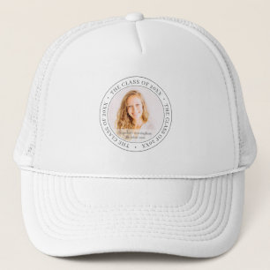 Graduate Class of 20XX Simple Modern Custom Photo Trucker Hat