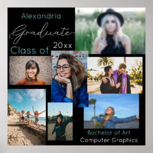 Graduate Class of Custom Photo Collage 2 Poster