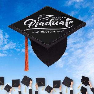 Graduate Class of Year 20XX School Colours Custom Graduation Cap Topper
