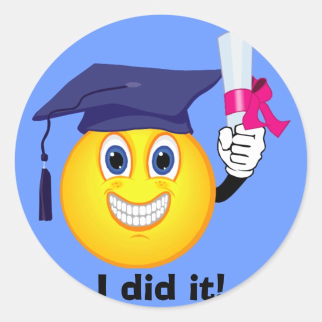 Graduate Classic Round Sticker (Front)