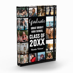 Graduate Collage Black Graduation Photo Block
