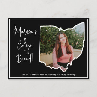 Graduate College Bound Ohio Announcement Postcard