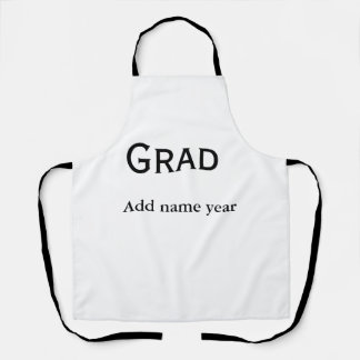 graduate congrats add name class of year apron