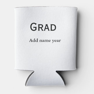 graduate congrats add name class of year can cooler