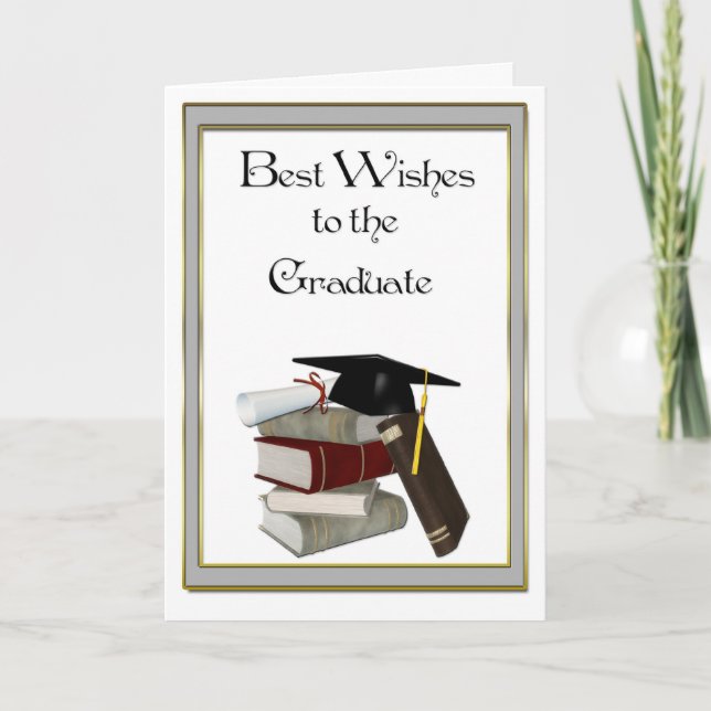Graduate Congratulations Black Cap Card (Front)