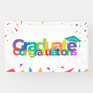Graduate Congratulations - Colourful Graduation Banner
