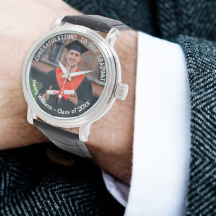 Graduate Congratulations Custom Photo Keepsake Watch