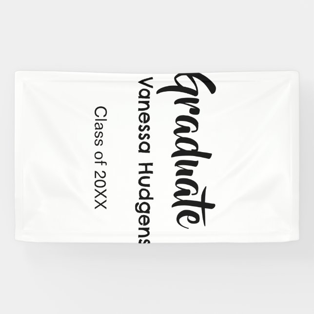 Graduate congratulations name date year class univ banner (Horizontal)
