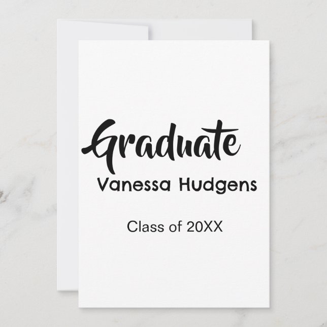 Graduate congratulations name date year class univ invitation (Front)