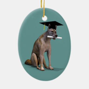 Graduate Coyote Ceramic Ornament