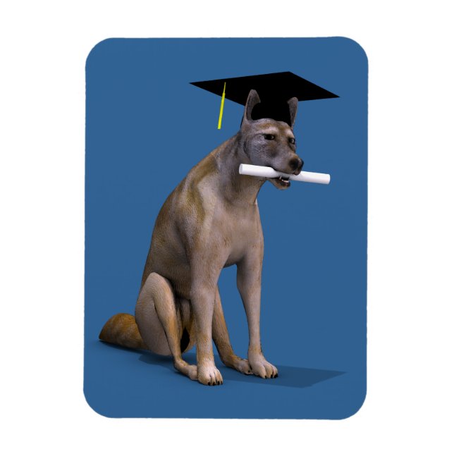 Graduate Coyote Magnet (Vertical)