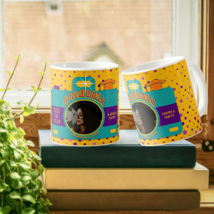 Graduate Custom Photo Colorful Retro Vintage Art Coffee Mug