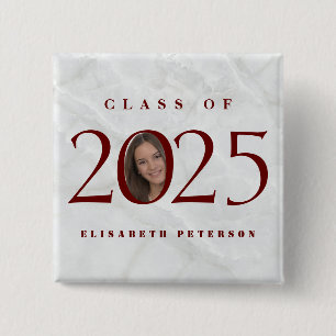 Graduate Custom Photo For Her 2 Inch Square Button