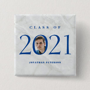 Graduate Custom Photo For Him 2 Inch Square Button