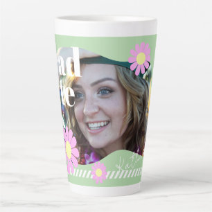 Graduate Daisy Photo Green Latte Mug