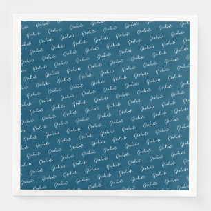 Graduate Dinner Napkin Teal - HAMbyWG