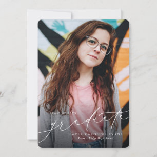 Graduate élégante faire-part de diplôme