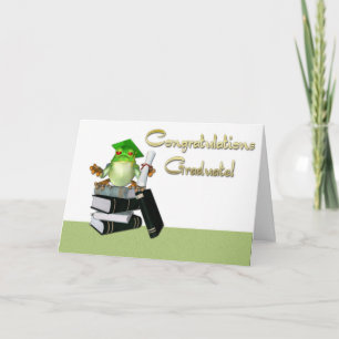Graduate Frog Books Card