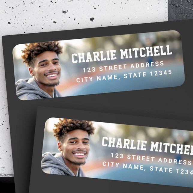 Graduate full photo photo return address (Graduate full photo photo return address label)