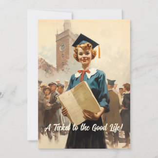 Graduate girl congratulations announcement