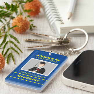 Graduate Gleam Commemorating Success in Every Key Keychain