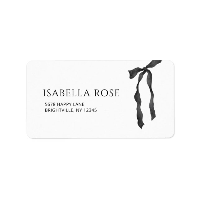 Graduate Grad Bow Graduation Mail Return Address  Label (Front)