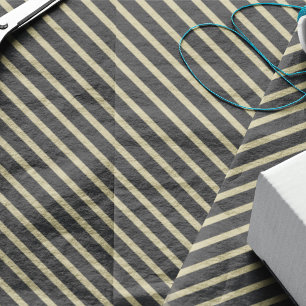 Graduate Grad Gold and Black Striped Matching Tissue Paper